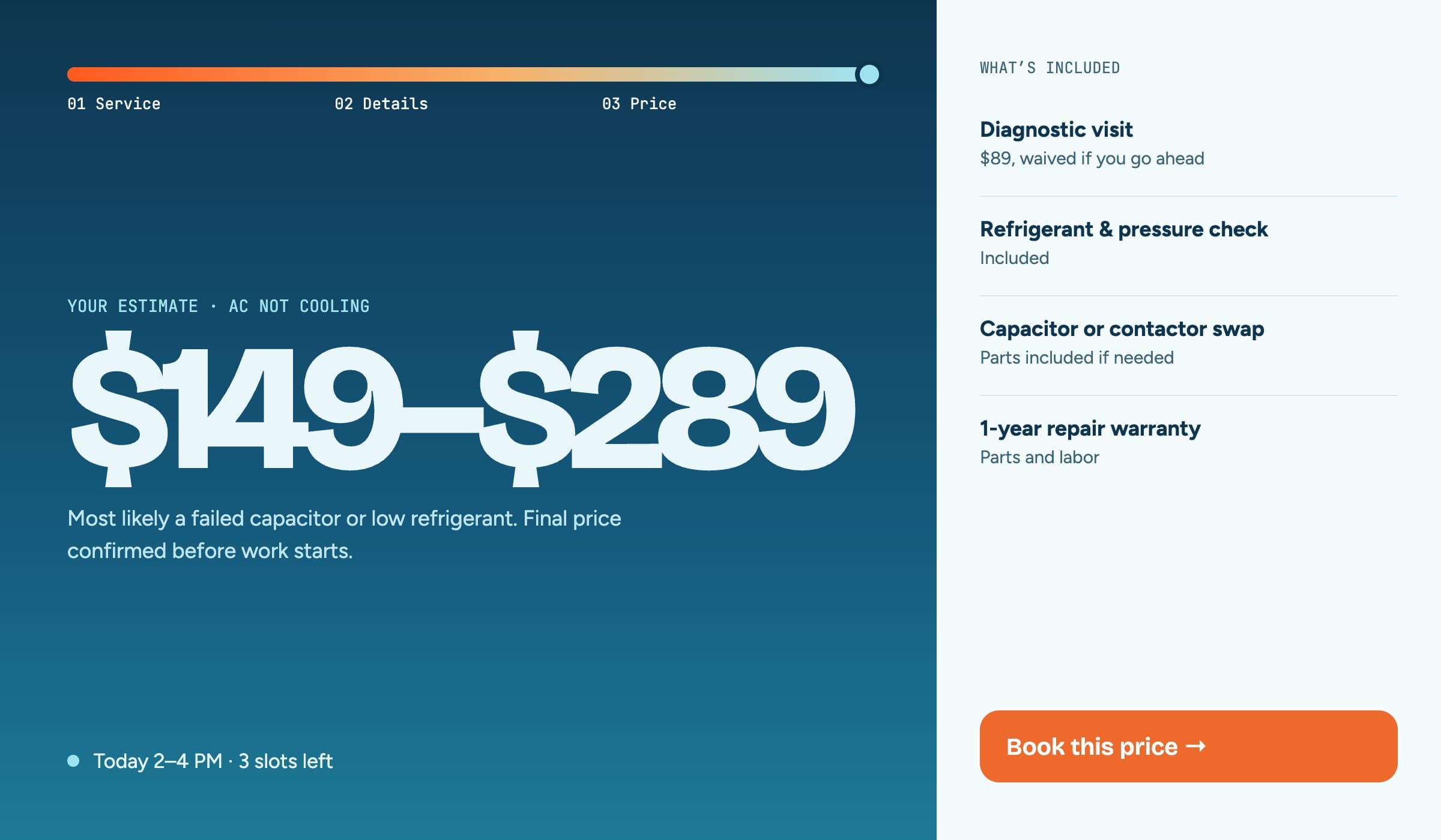 The repair estimate up close