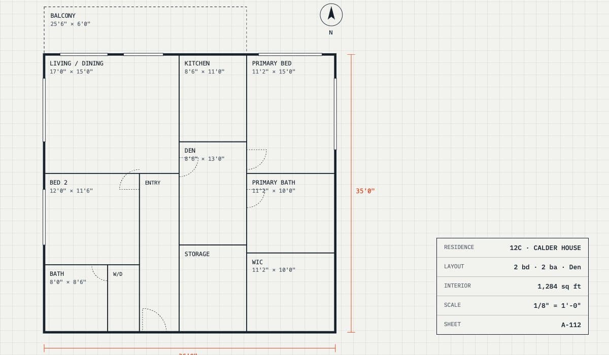 Floor plan with room dimensions