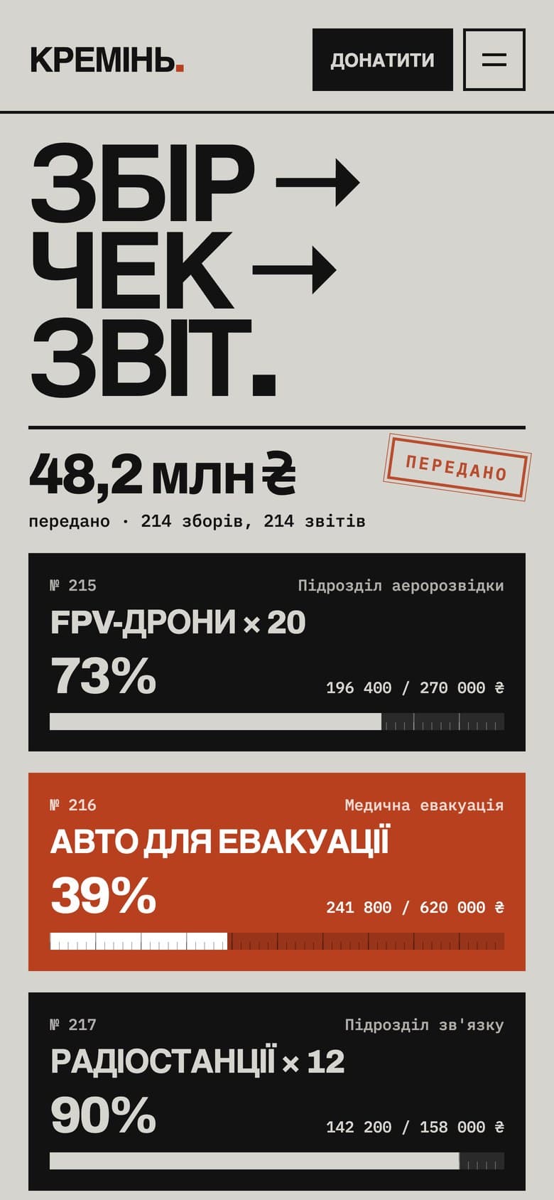 Home page on a phone